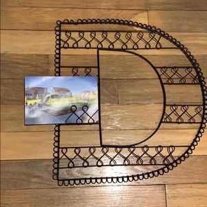 Wired lettering wall art letters R and M